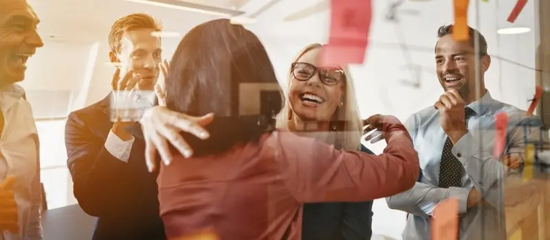 engaged business and client relationship